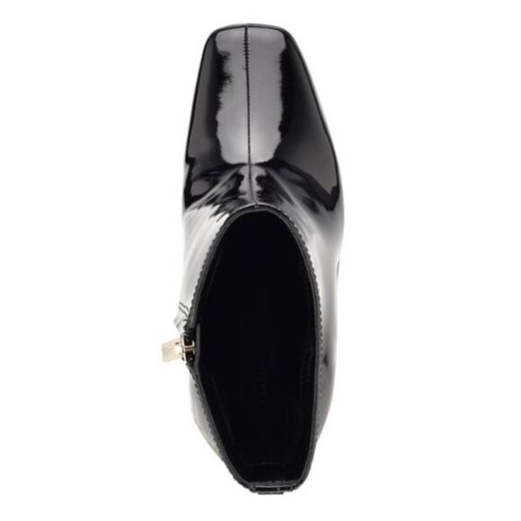 GUESS Womens Black 1-1/2" Platform Logo Byra  Toe Block Heel Booties shoes 9.5 - Picture 4 of 11